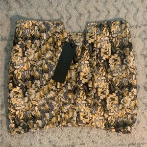 Yellow Floral Mini Skirt